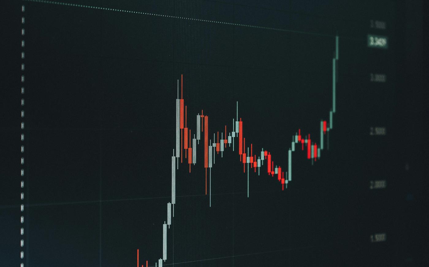 Stock market chart showing upward trend. by Arthur A courtesy of Unsplash.